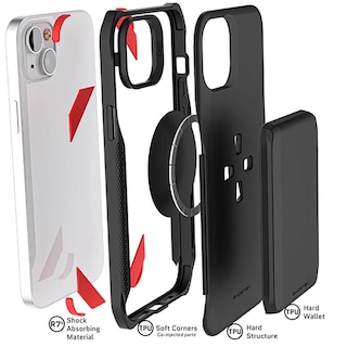 Foto 4 | Funda Ghostek para Iphone 14 Plus Negra con Porta Tarjetas