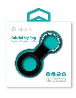 Foto 2 | Funda Devia Liso color Negro para Airtag Case Protector Llavero Silicon