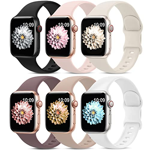 Foto 2 pulgar | Venta Internacional - Bandas Deportivas De 6 Paquetes Compatibles Con La Banda Apple Watch 38 Mm 41 Mm 42 Mm 44 M