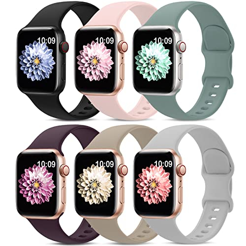 Foto 2 pulgar | Venta Internacional - Bandas Deportivas De 6 Paquetes Compatibles Con La Banda Apple Watch 38 Mm 40 Mm 41 Mm 42 Mm