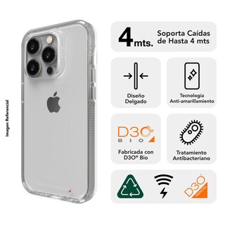 Foto 2 | Funda Gear4 Crystal Palace color Transparente para iPhone 14 Pro