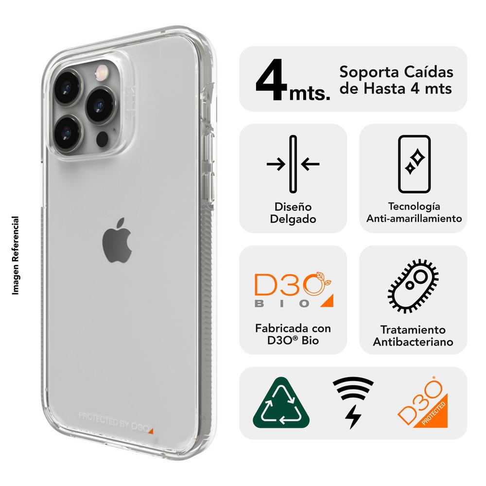 Foto 3 pulgar | Funda GEAR4 702010025 Transparente Crystal Palace para iPhone 14 Pro Max