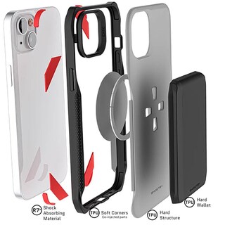 Foto 4 | Funda Ghostek GHOCAS3219 color Gris para iPhone 14 con Porta Tarjetas
