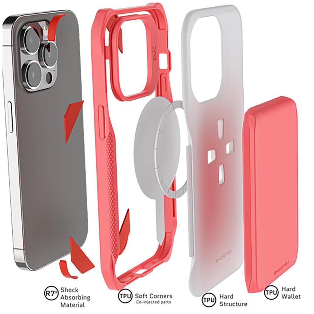 Foto 5 pulgar | Funda para iPhone 14 Pro Max Ghostek GHOCAS3229 color Rosa con Porta Tarjetas