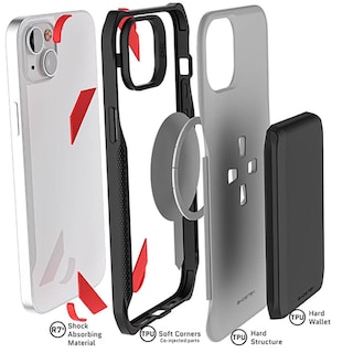 Foto 4 | Funda para iPhone 14 Plus Ghostek GHOCAS3225 color Gris con Porta Tarjetas