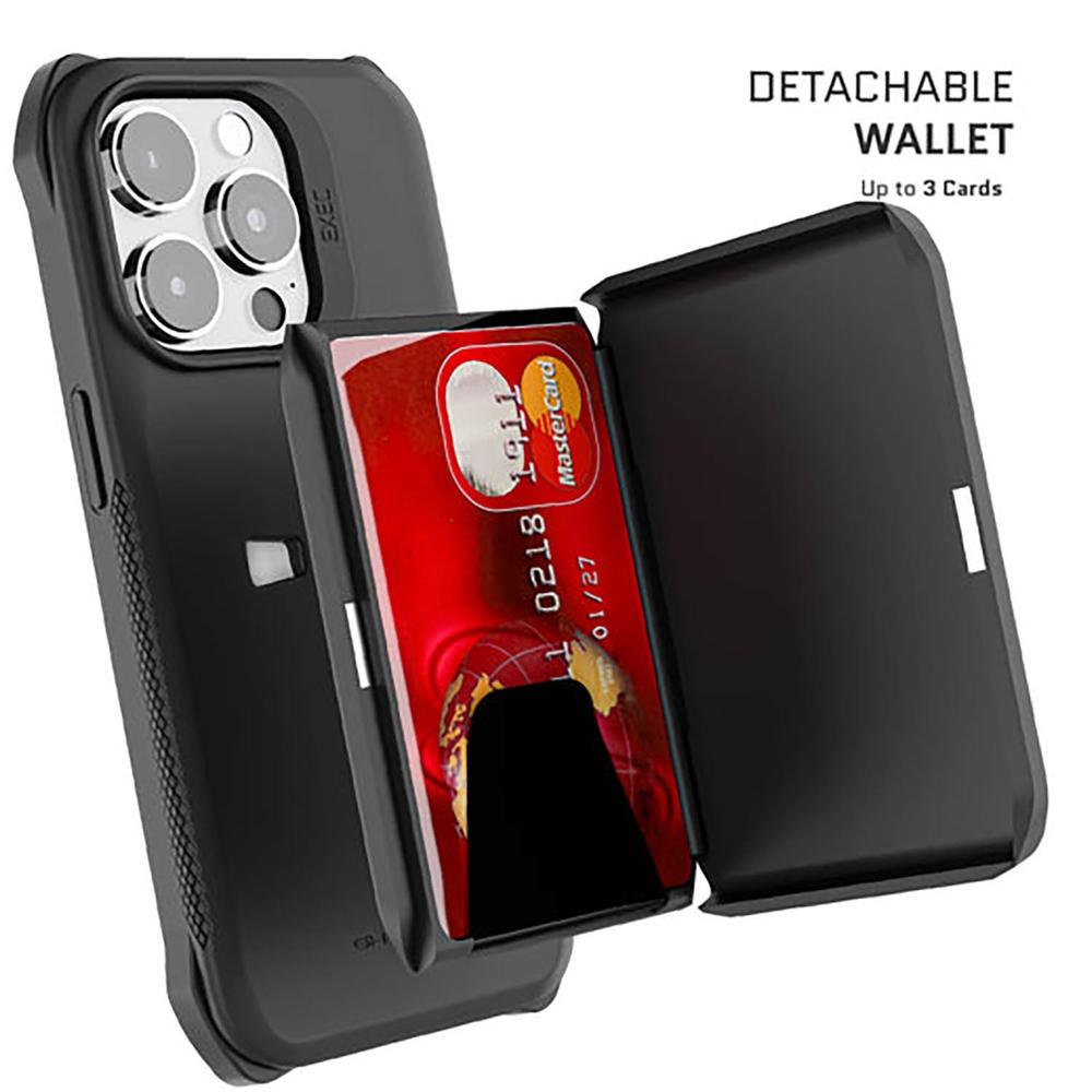 Foto 4 pulgar | Funda para iPhone 14 Pro Ghostek GHOCAS3221 color Negro con Porta Tarjetas