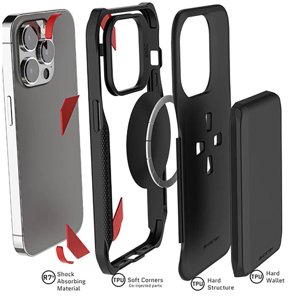 Foto 5 pulgar | Funda para iPhone 14 Pro Ghostek GHOCAS3221 color Negro con Porta Tarjetas