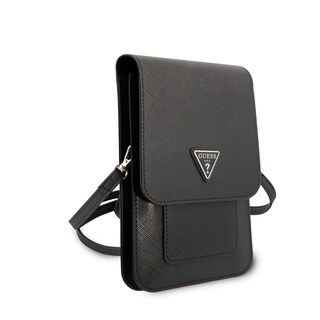 Foto 2 | Urban Bolso Wallet Saffiano color Negro Logo Triángulo Guess
