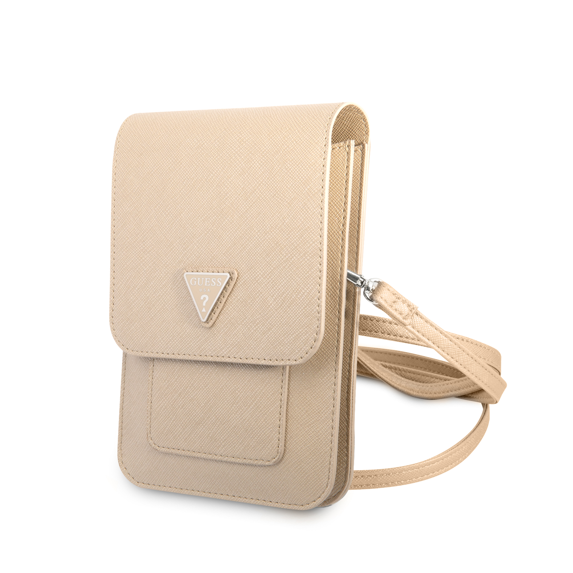 Foto 2 pulgar | Bolsa Guess GUWBSATMLG color Beige para Celular