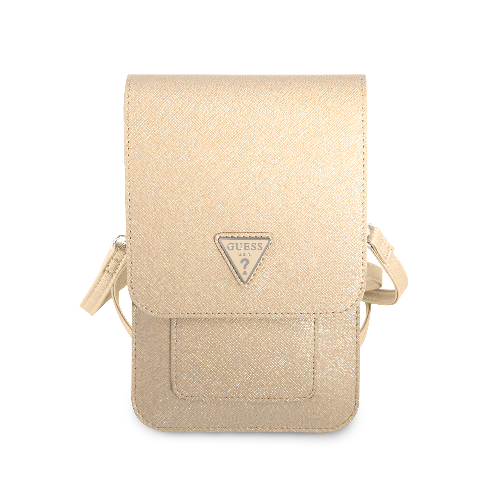 Foto 2 | Bolsa Guess GUWBSATMLG color Beige para Celular