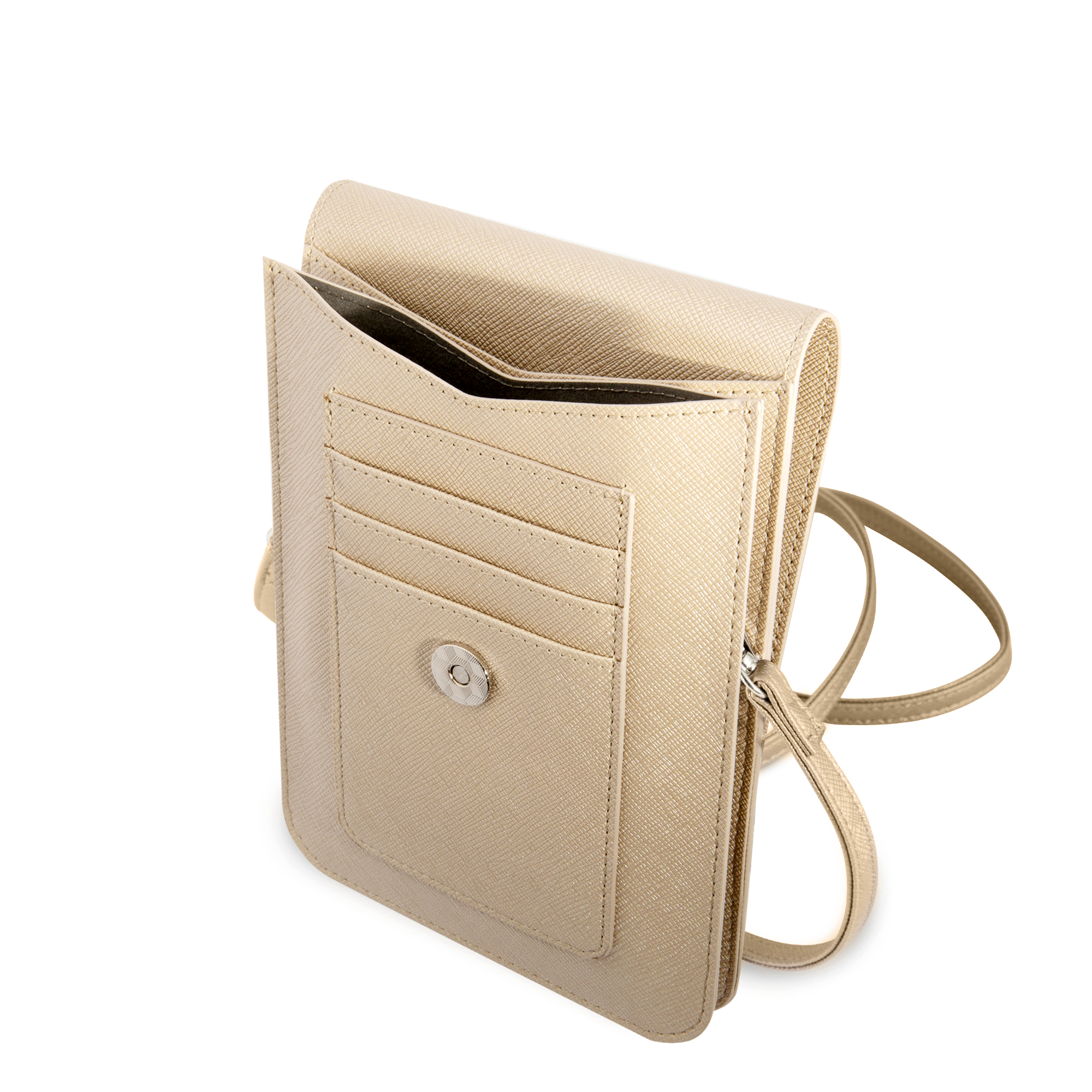 Foto 4 pulgar | Bolsa Guess GUWBSATMLG color Beige para Celular
