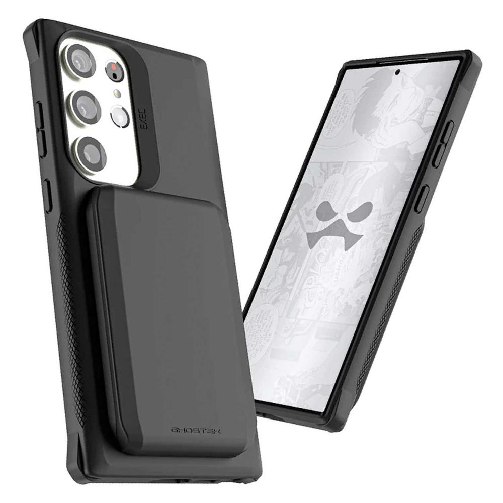 Funda Ghostek Exec Printed color Negro para Samsung S23 Ultra con Porta Tarjetas