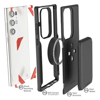 Foto 6 | Funda Ghostek Exec Printed color Negro para Samsung S23 Ultra con Porta Tarjetas