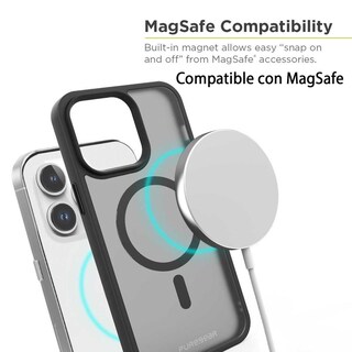 Foto 5 | Funda PureGear Slimshell Pro Magsafe Printed color Negro Translucido para iPhone 14 Pro