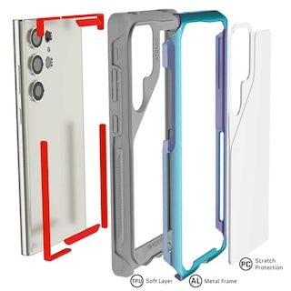 Foto 4 | Funda Ghostek Atomic Printed color Azul para Samsung S23 Ultra Prismatic Aluminio