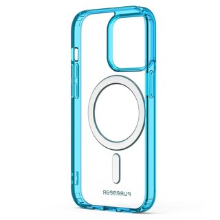 Foto 6 | Funda PureGear Slimshell Magsafe Printed color Azul Transparente para iPhone 14 Pro