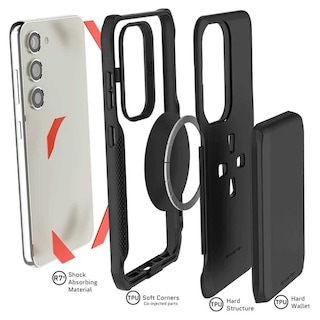 Foto 6 | Funda Ghostek Exec Printed color Negro para Samsung S23 con Porta Tarjetas