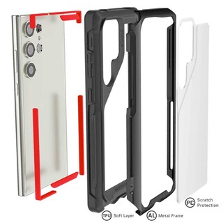 Foto 4 | Funda Ghostek Atomic Printed color Negro para Samsung S23 Ultra Aluminio Transp