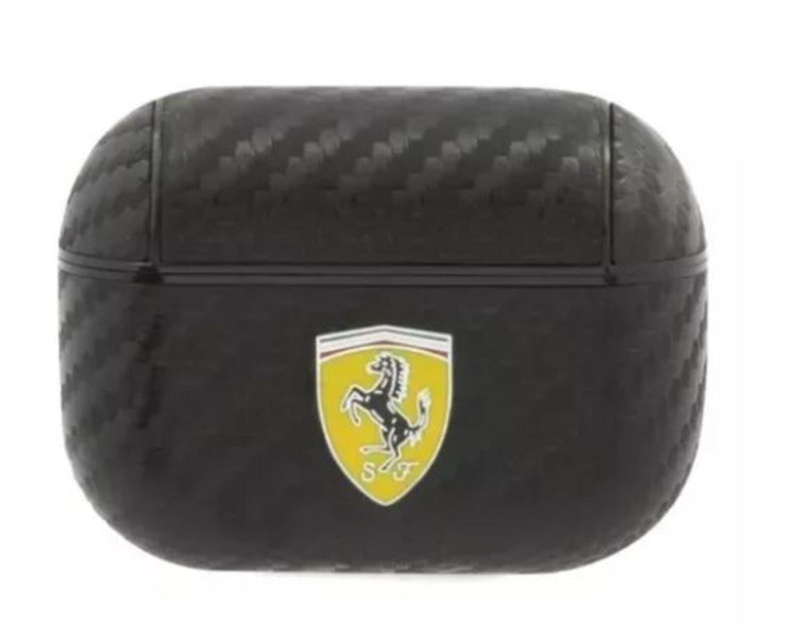 Foto 2 pulgar | Funda Tipo Case Ferrari Tipo Carbono Para Airpod Pro Negro
