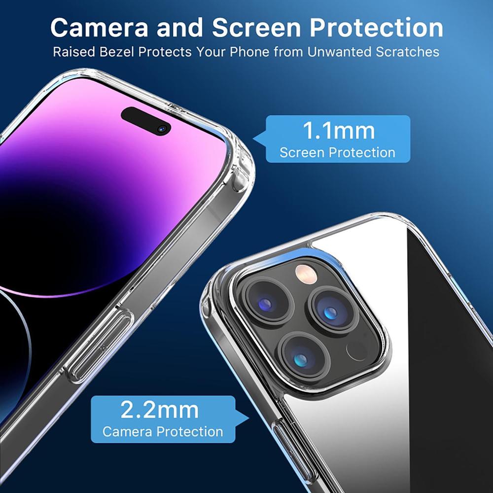 Foto 8 pulgar | Funda Mybat Gummy para iPhone 14 Pro Max Transparente