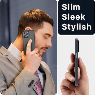 Foto 8 | Funda Mybat Skin Feeling para iPhone 14 Pro Max color Negro