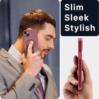 Foto 8 | Funda Mybat Shade con Magsafe para iPhone 14 Plus color Vino