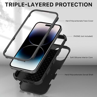 Foto 4 | Funda Mybat Tuff para Iphone 14 Pro Max color Negro