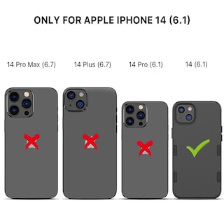 Foto 6 | Funda Mybat Tuff Subs para iPhone 14 Negra