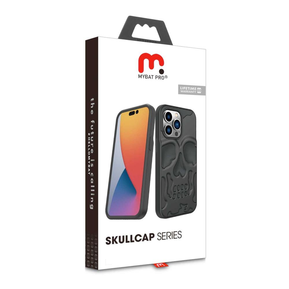 Foto 9 pulgar | Funda Mybat Skullcap para iPhone 14 Pro Negra