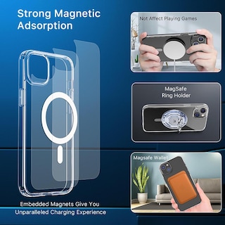 Foto 4 | Funda Mybat Gummy Magsafe Para iPhone 14 Plus - Transparente