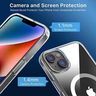 Foto 7 | Funda Mybat Gummy Magsafe Para iPhone 14 Plus - Transparente