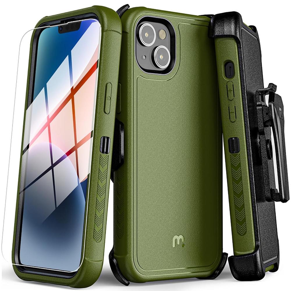 Foto 2 pulgar | Funda Mybat Maverick Clip Para iPhone 14 Plus - Verde Con Mica