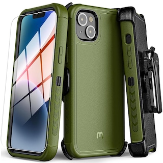 Foto 1 | Funda Mybat Maverick Clip Para iPhone 14 Plus - Verde Con Mica