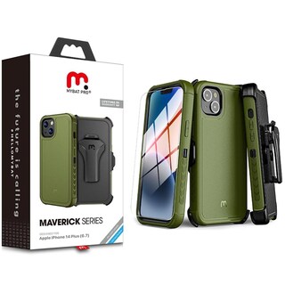 Foto 2 | Funda Mybat Maverick Clip Para iPhone 14 Plus - Verde Con Mica