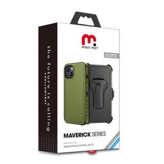 Foto 3 | Funda Mybat Maverick Clip Para iPhone 14 Plus - Verde Con Mica