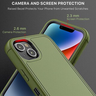 Foto 6 | Funda Mybat Maverick Clip Para iPhone 14 Plus - Verde Con Mica