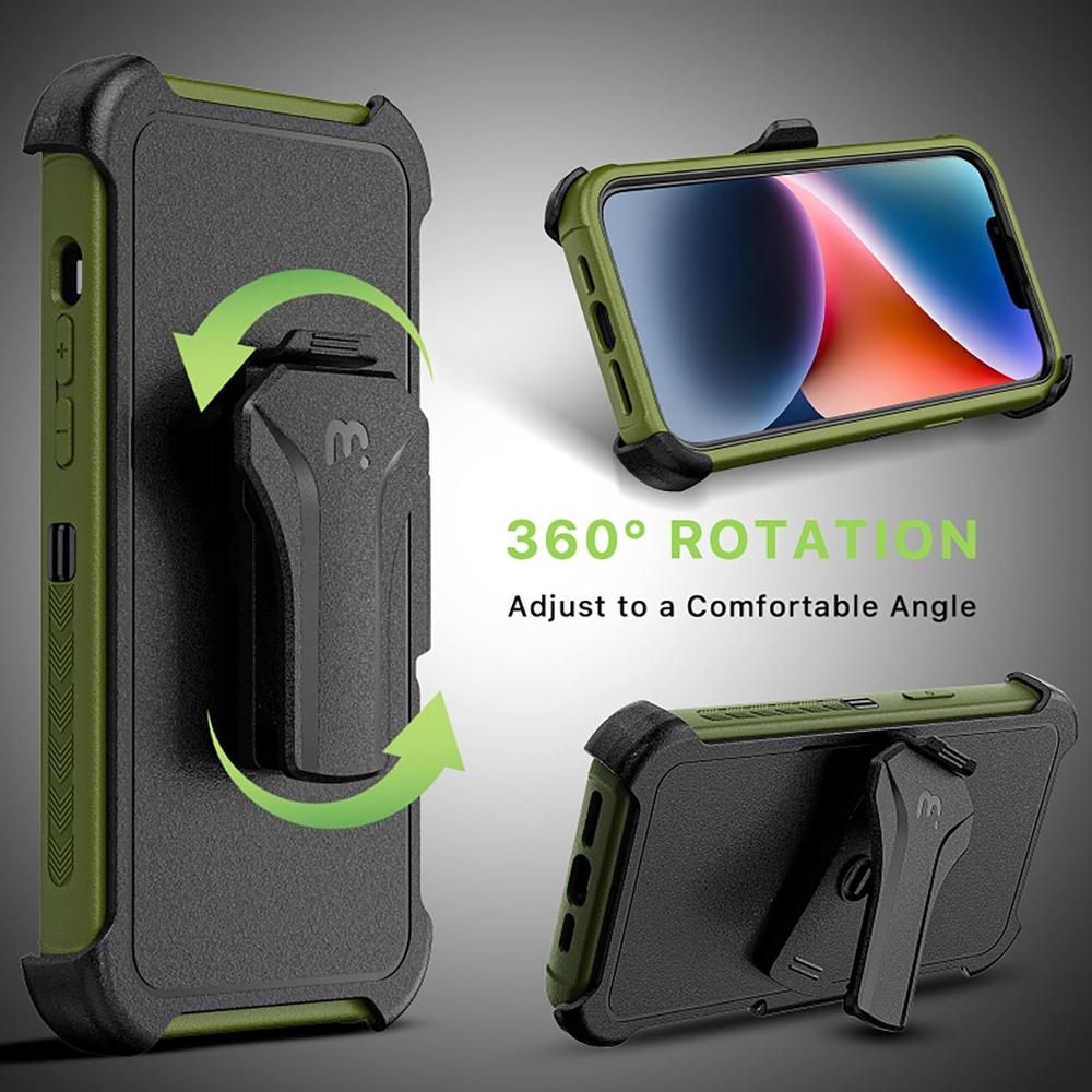 Foto 8 pulgar | Funda Mybat Maverick Clip Para iPhone 14 Plus - Verde Con Mica