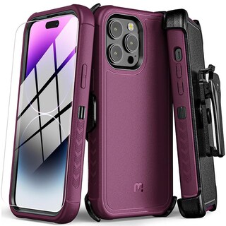 Foto 1 | Funda Mybat Maverick Clip Para iPhone 14 Pro Max - Ciruelo Con Mica
