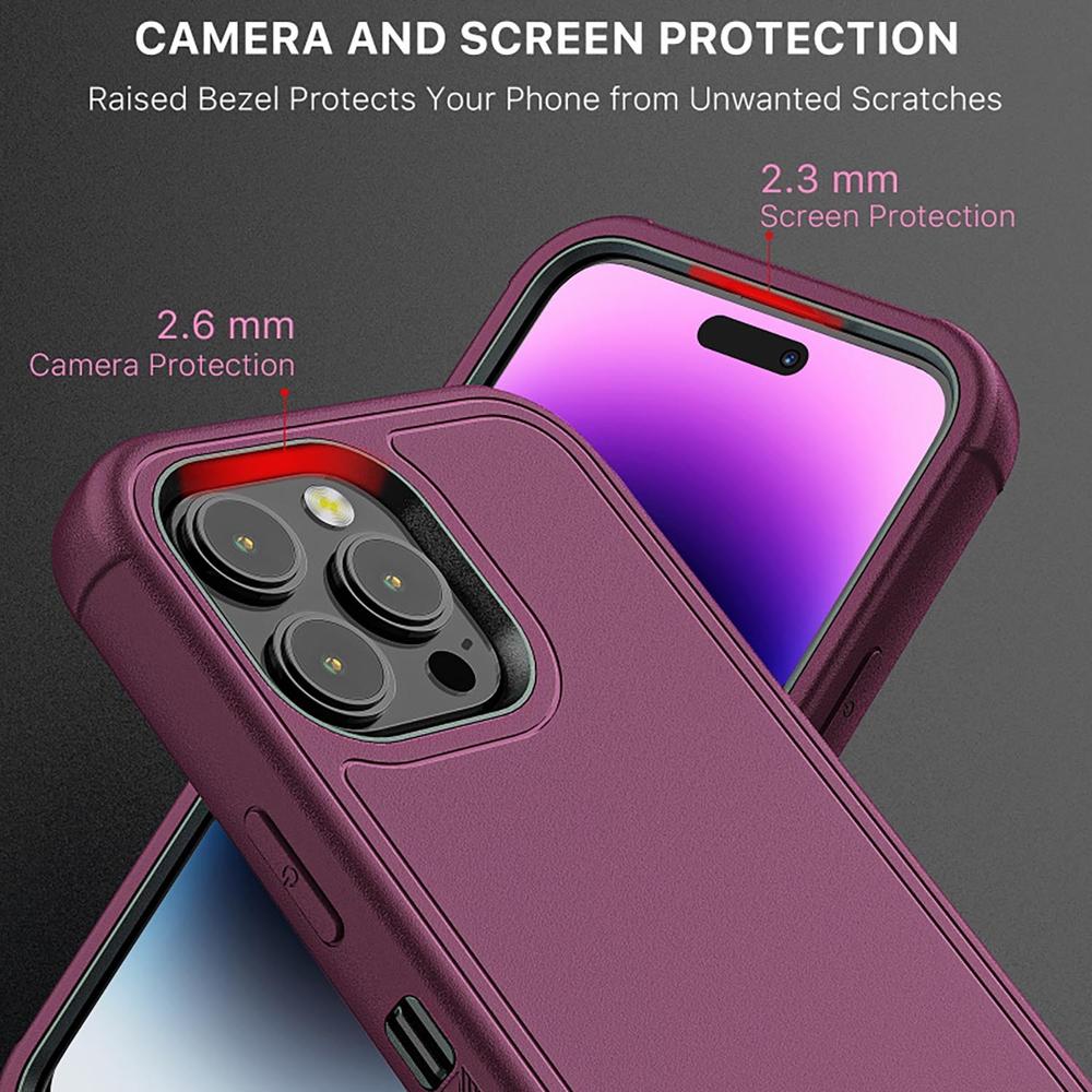 Foto 7 pulgar | Funda Mybat Maverick Clip Para iPhone 14 Pro Max - Ciruelo Con Mica