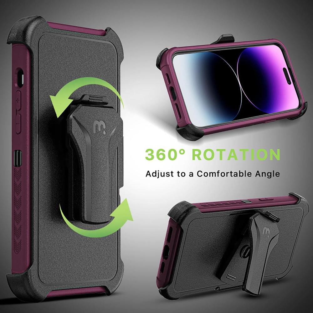 Foto 7 | Funda Mybat Maverick Clip Para iPhone 14 Pro Max - Ciruelo Con Mica