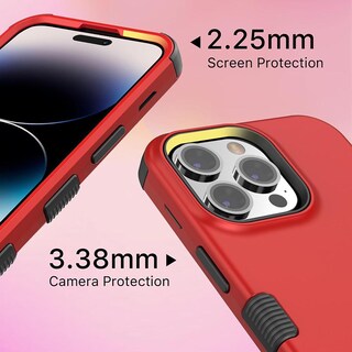 Foto 8 | Funda Mybat Tuff color Rojo para iPhone 14 Pro Max