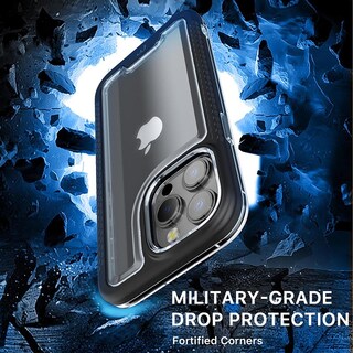 Foto 6 | Funda Mybat Lux color Negro para iPhone 14 Pro Max con Mica de Cristal