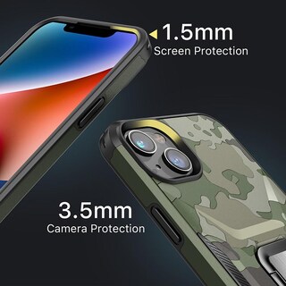 Foto 8 | Funda Mybat Stealth para IPhone 14 - color Verde Camuflaje