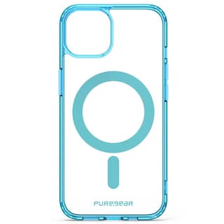 Foto 2 | Funda Puregear Slimshell Magsafe para IPhone 14 color Azul Transparente