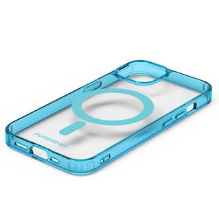 Foto 3 | Funda Puregear Slimshell Magsafe para IPhone 14 color Azul Transparente