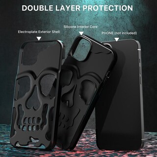 Foto 4 | Funda Mybat Skullcap para iPhone 14 Negra