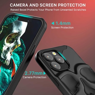 Foto 6 | Funda Mybat Skullcap para IPhone 14 Pro Max color Negra