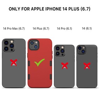 Foto 8 | Funda Mybat Tuff Subs para iPhone 14 Plus color Rojo