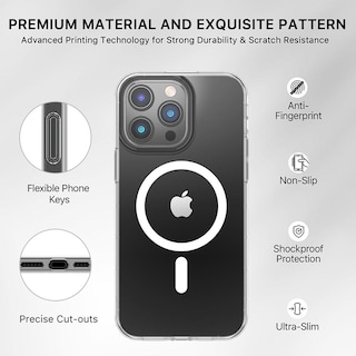 Foto 8 | Funda Mybat Mood con Magsafe para iPhone 14 Pro MaxTransparente
