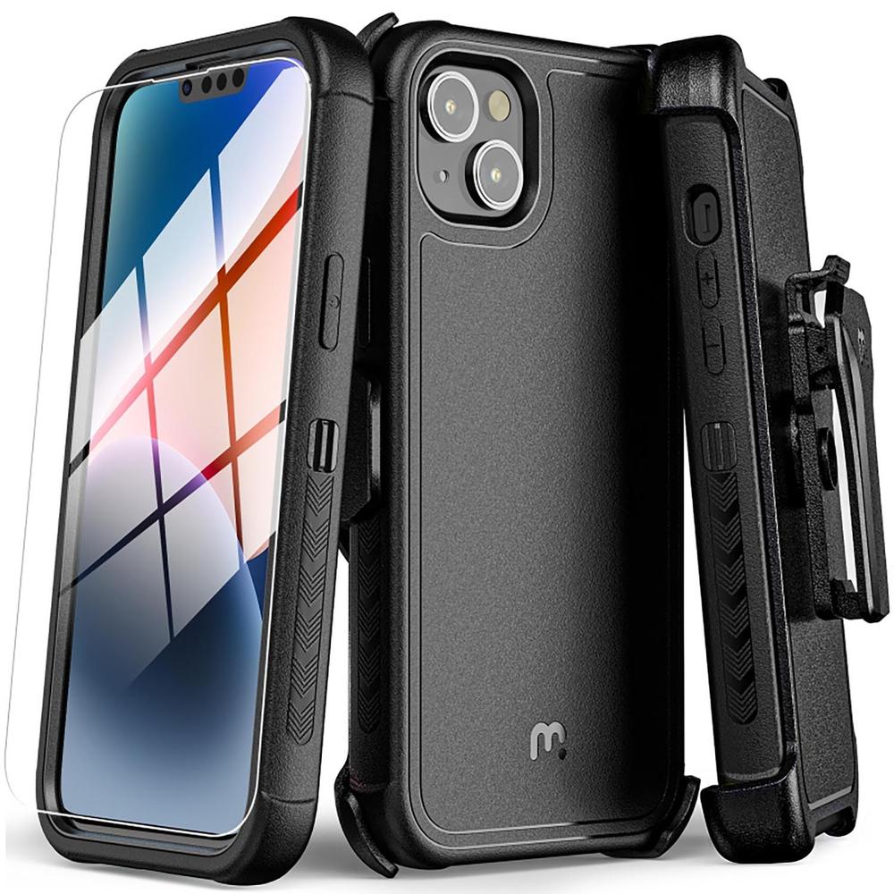 Foto 2 pulgar | Funda Mybat Maverick Clip para iPhone 14 color Negro con Mica